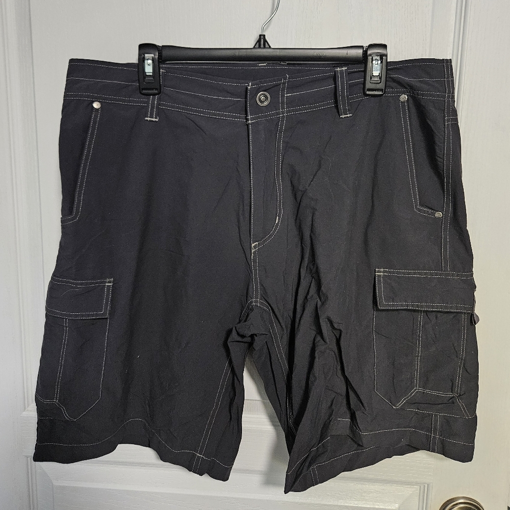 KUHL Renegade Stealth Cargo Shorts Uility Hiking Trekking Dark Gray Mens 36